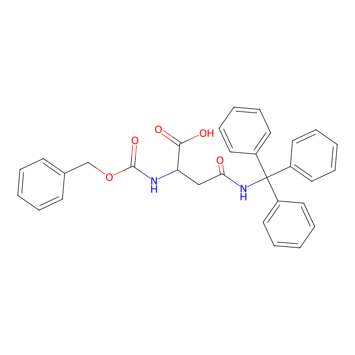 Z-Asn(trt)-OH molecular structure, CAS 132388-57-9