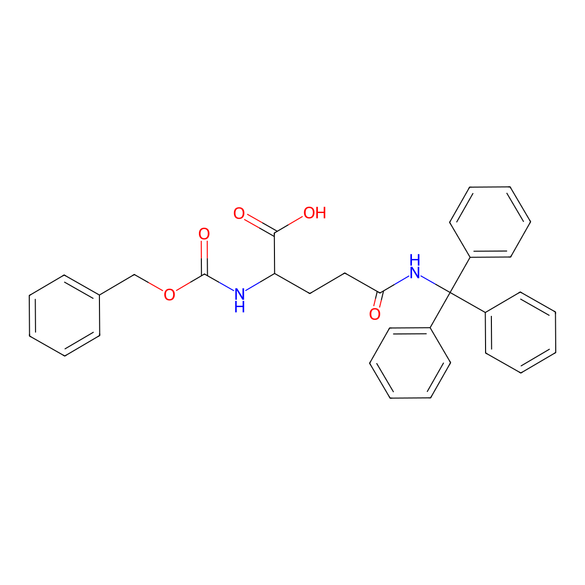 Z-Gln(Trt)-OH molecular structure, CAS 132388-60-4