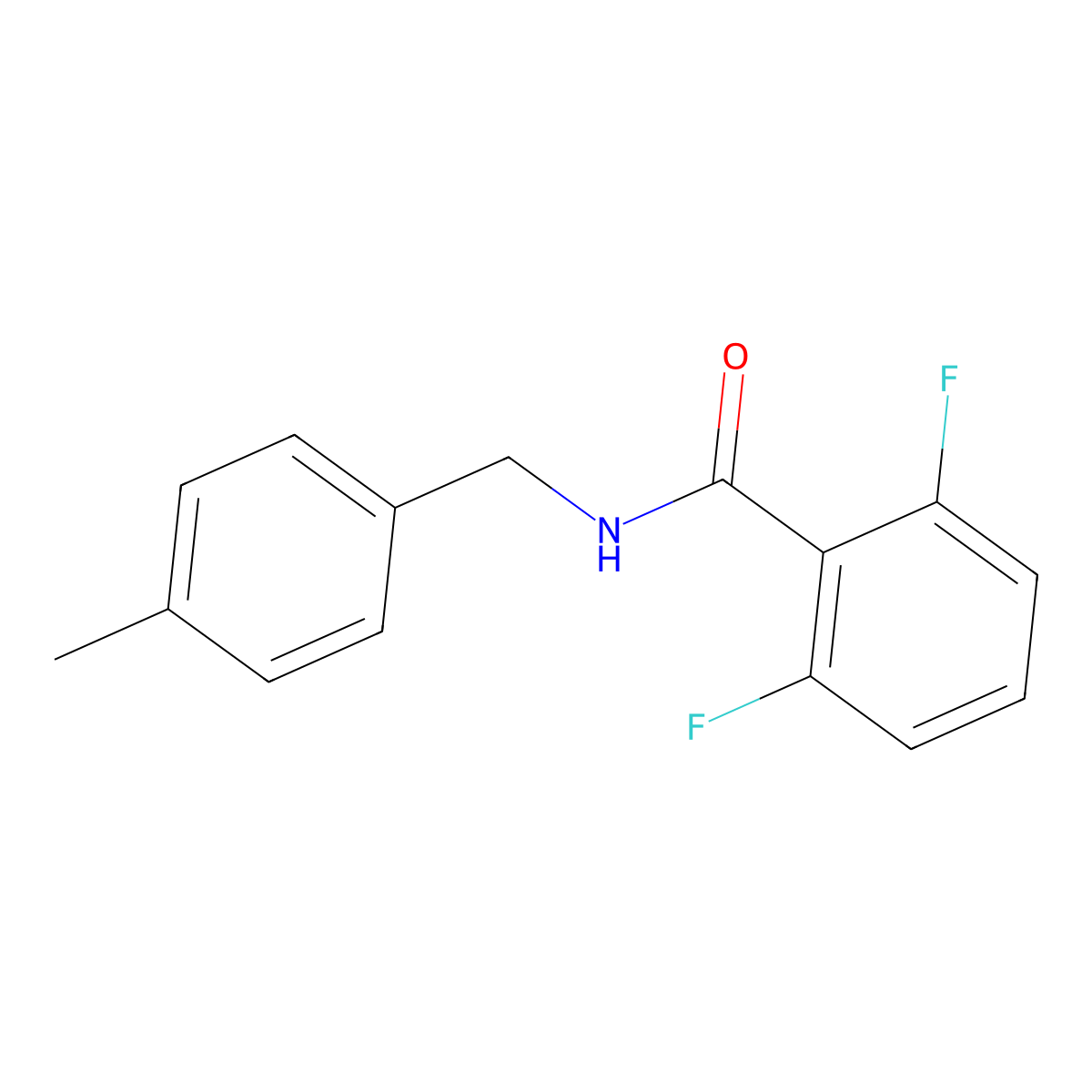 2,6-difluoro-N-[(4-methylphenyl)methyl]benzamide molecular structure, CAS 1323884-85-0