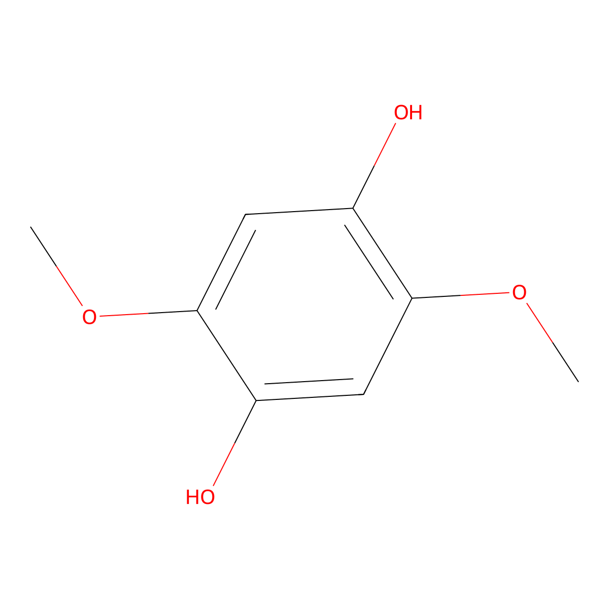 2,5-Dimethoxybenzene-1,4-diol molecular structure, CAS 13239-13-9