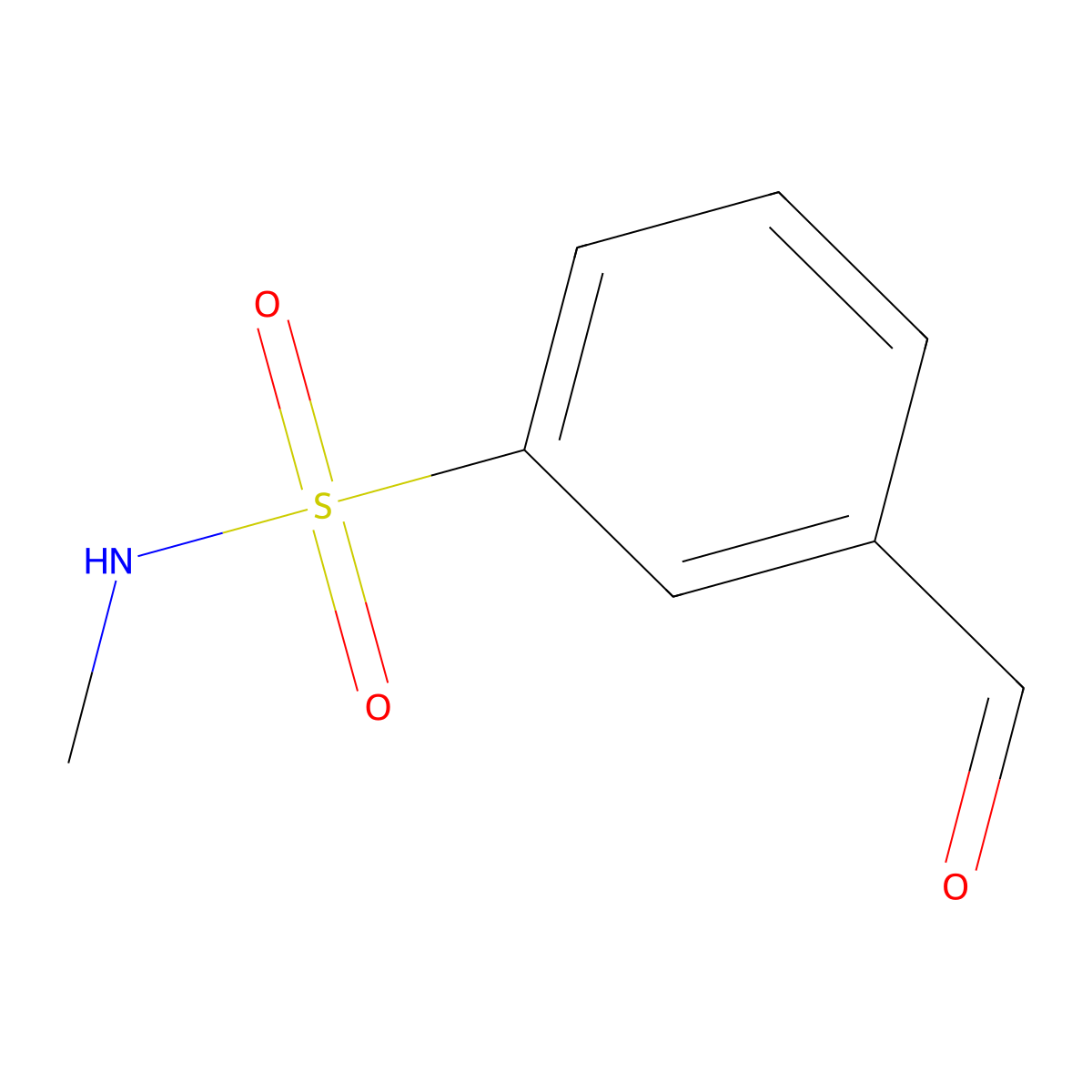 3-formyl-N-methylbenzenesulfonamide molecular structure, CAS 132390-65-9