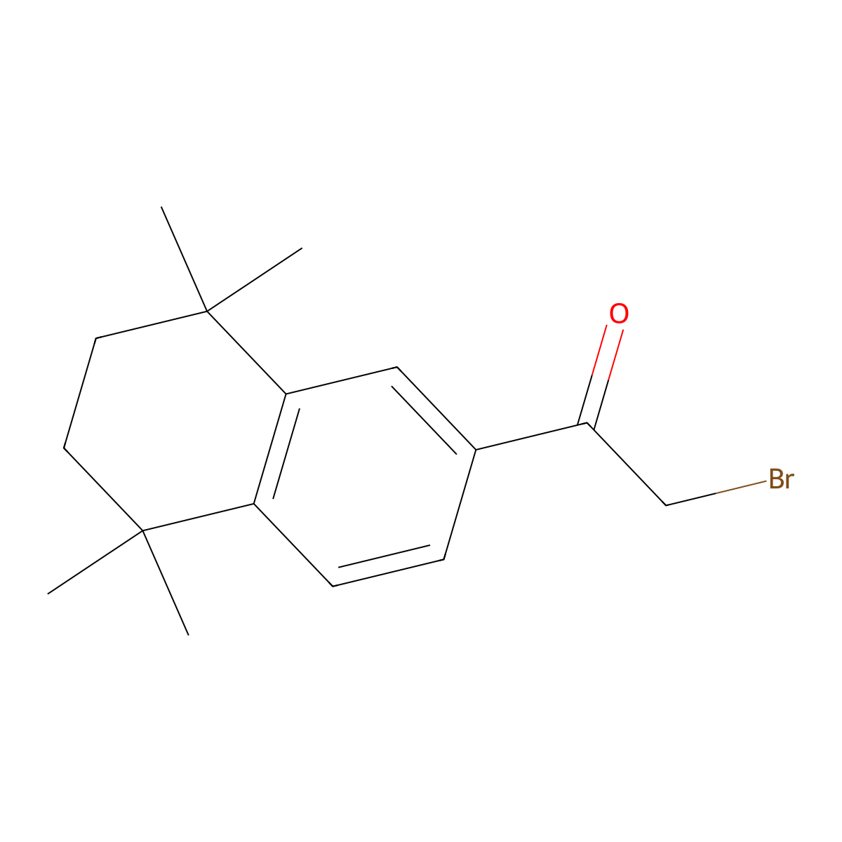 2-Bromo-1-(5,5,8,8-tetramethyl-5,6,7,8-tetrahydronaphthalen-2-yl)ethan-1-one molecular structure, CAS 132392-28-0