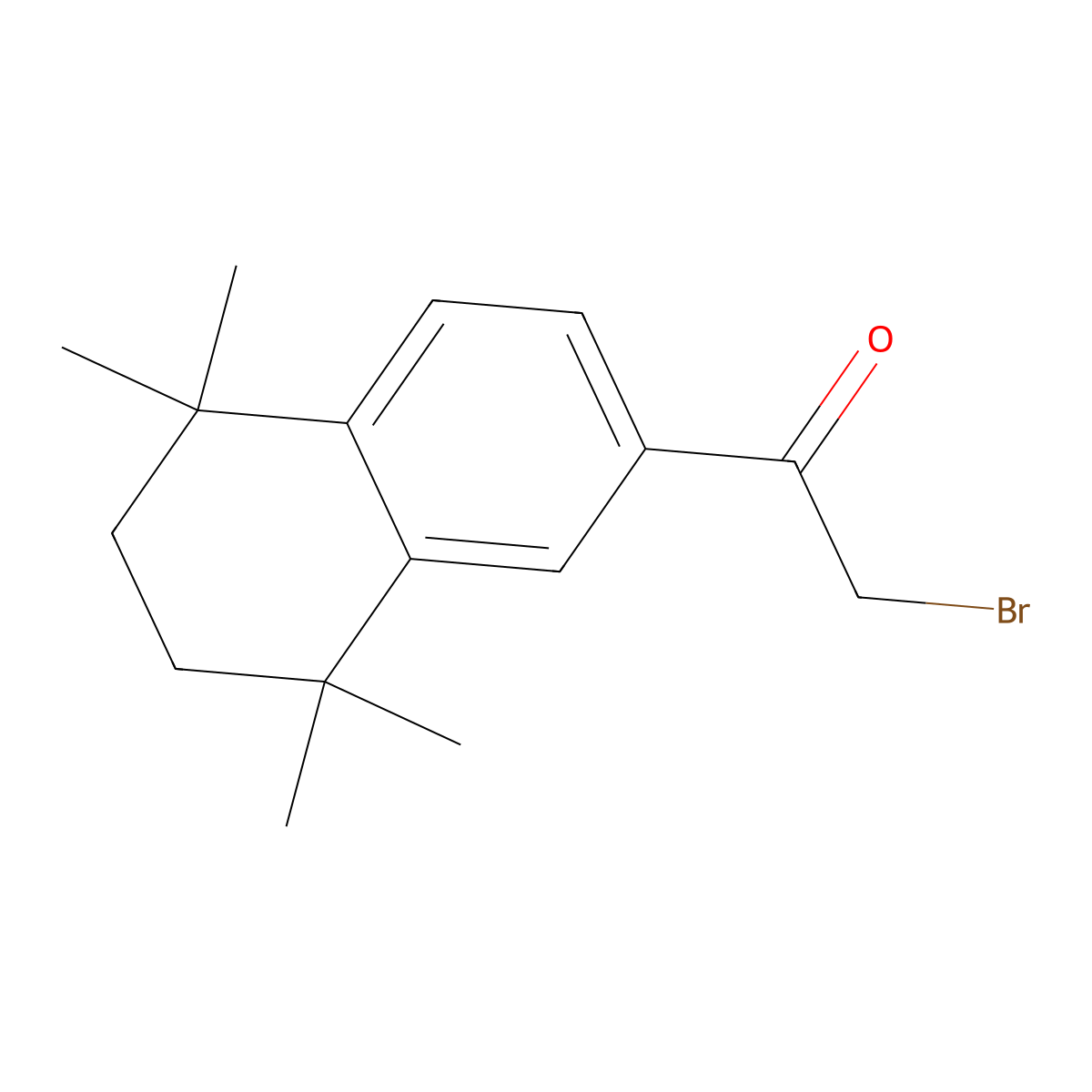 2-Bromo-1-(5,5,8,8-tetramethyl-5,6,7,8-tetrahydronaphthalen-2-yl)ethan-1-one molecular structure, CAS 132392-28-0