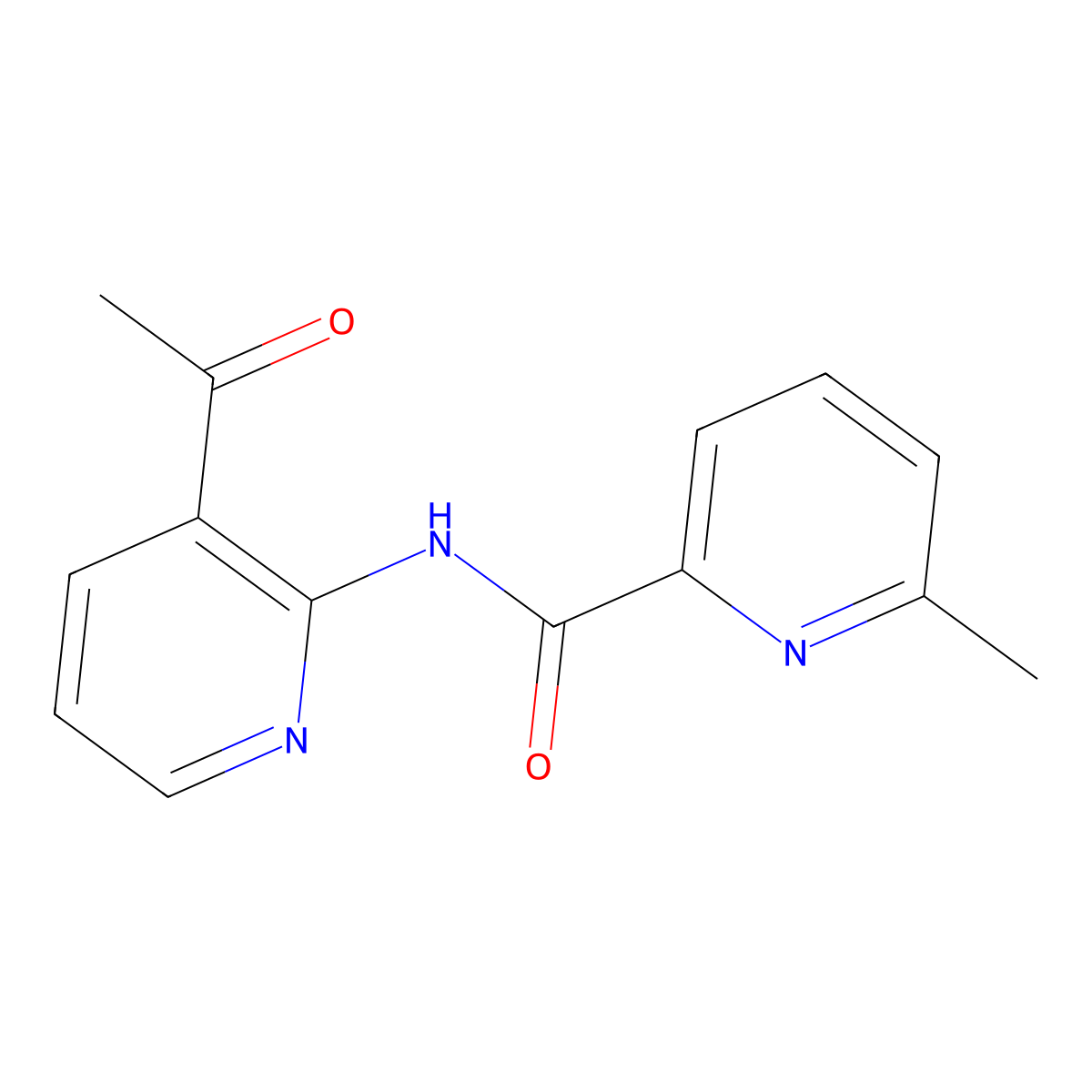 N-(3-acetylpyridin-2-yl)-6-methylpicolinamide molecular structure, CAS 1323920-24-6