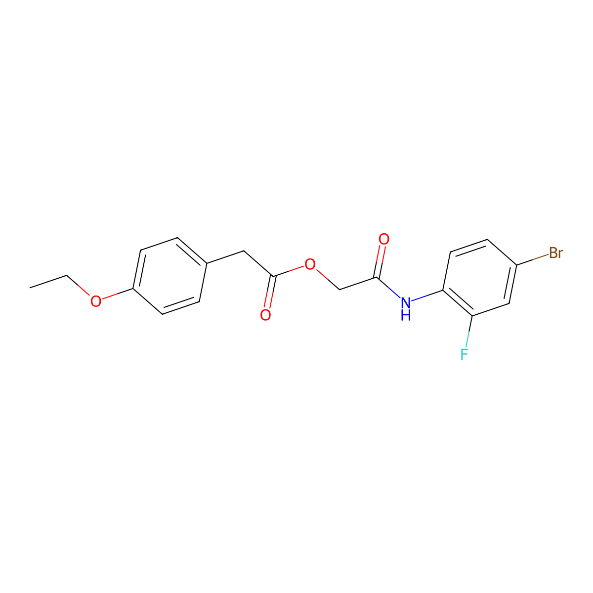 [(4-Bromo-2-fluorophenyl)carbamoyl]methyl 2-(4-ethoxyphenyl)acetate molecular structure, CAS 1323932-19-9