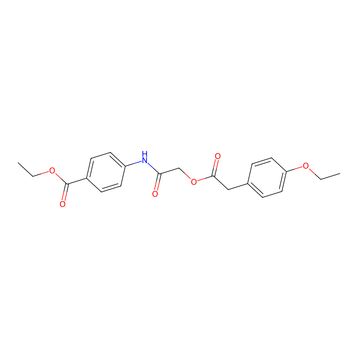 Ethyl 4-[({[(4-ethoxyphenyl)acetyl]oxy}acetyl)amino]benzoate molecular structure, CAS 1323932-20-2