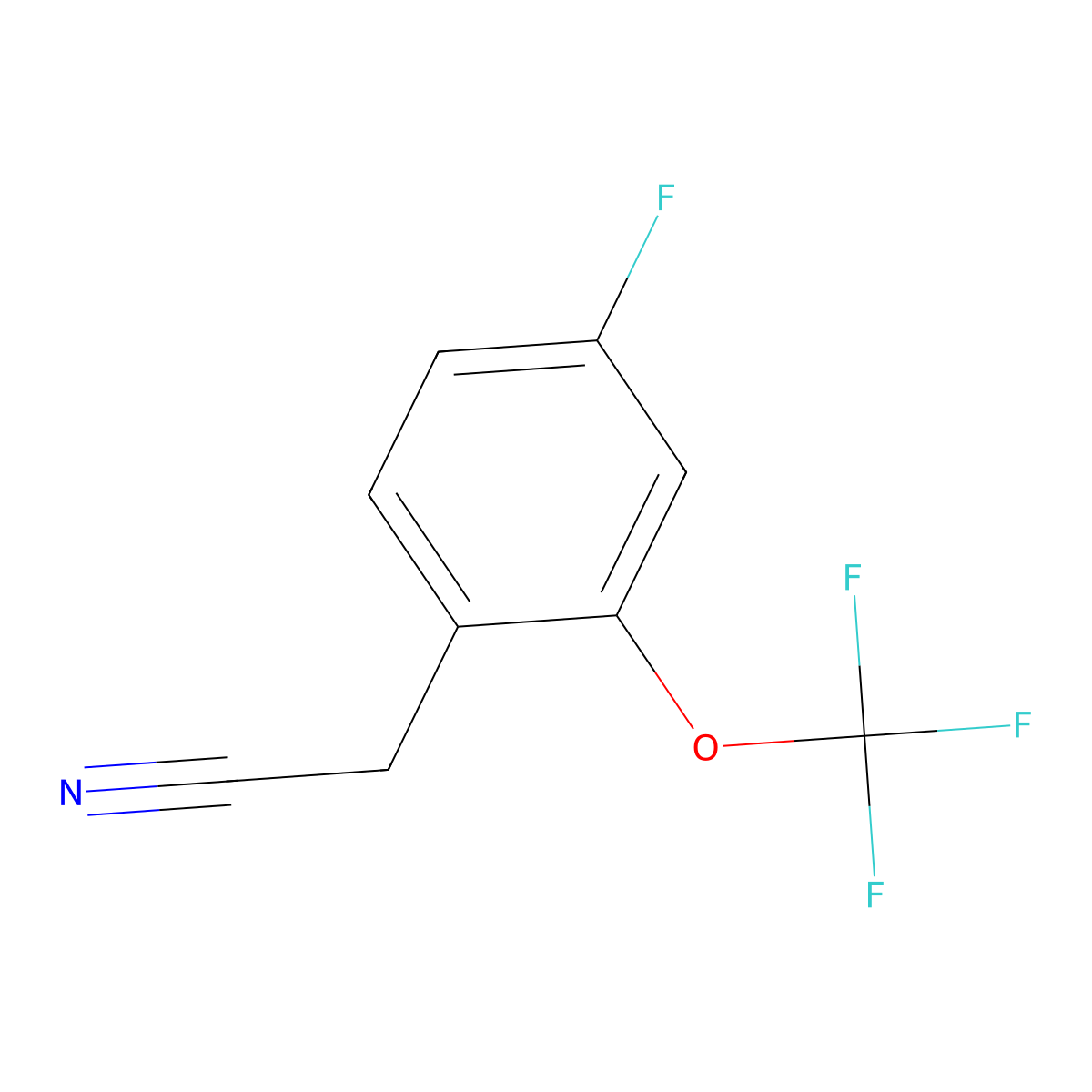 4-Fluoro-2-(trifluoromethoxy)phenylacetonitrile molecular structure, CAS 1323966-14-8