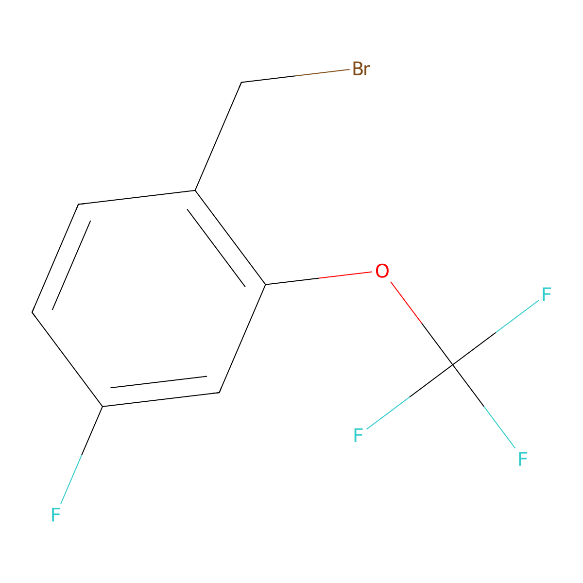 4-Fluoro-2-(trifluoromethoxy)benzyl bromide molecular structure, CAS 1323966-22-8