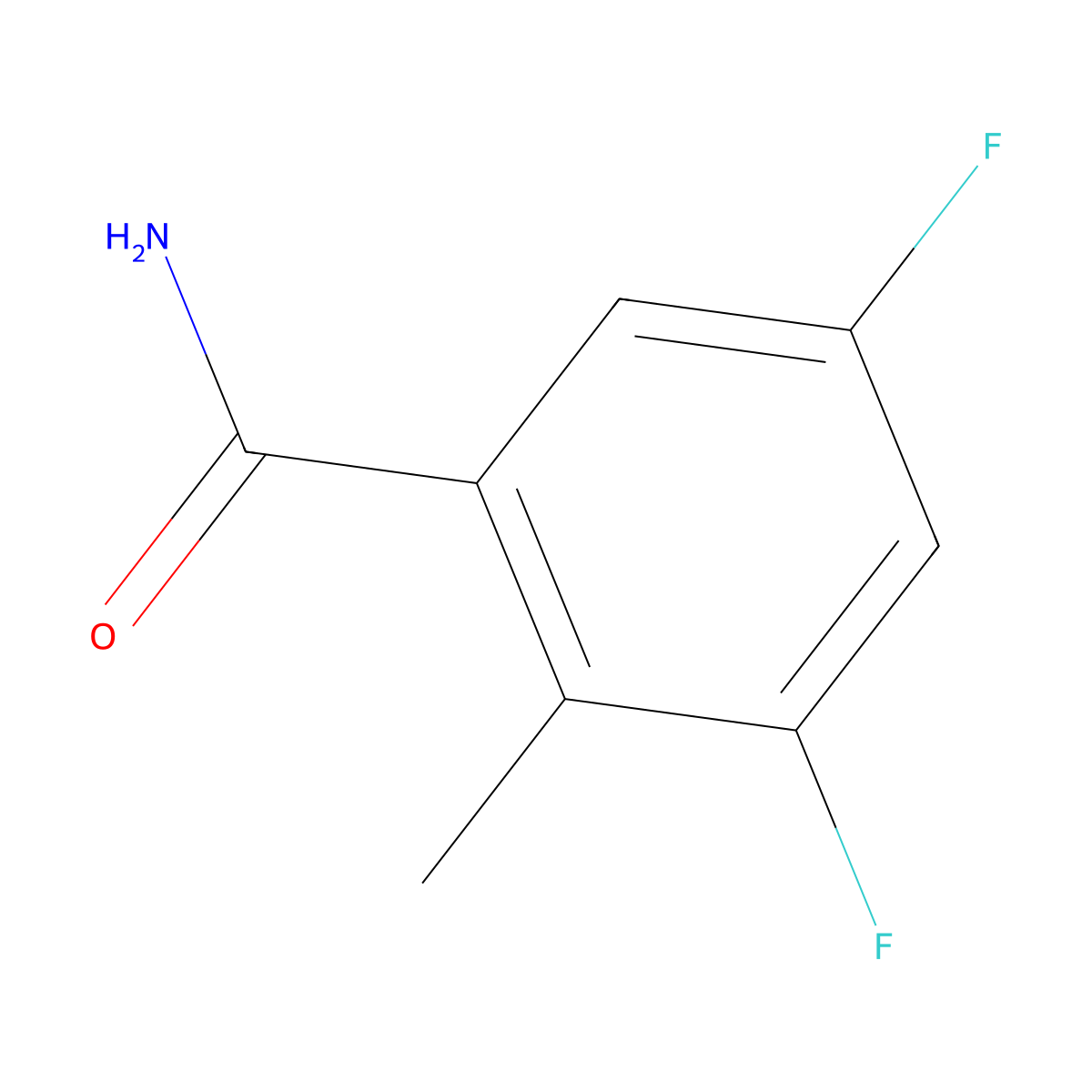 3,5-Difluoro-2-methylbenzamide molecular structure, CAS 1323966-37-5