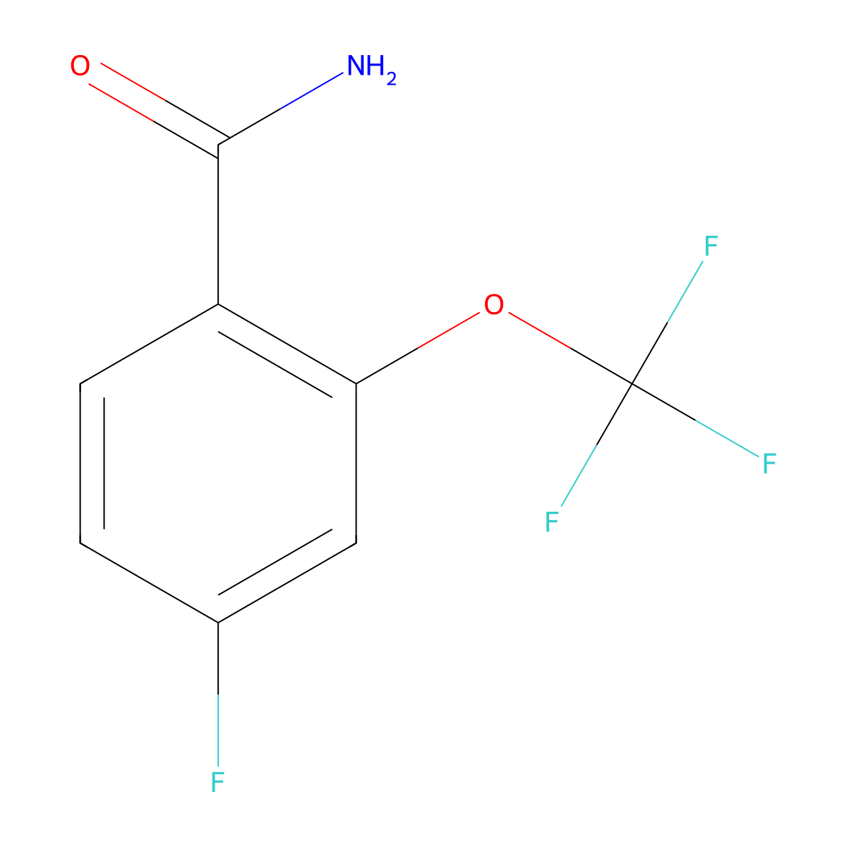 4-Fluoro-2-(trifluoromethoxy)benzamide molecular structure, CAS 1323966-41-1