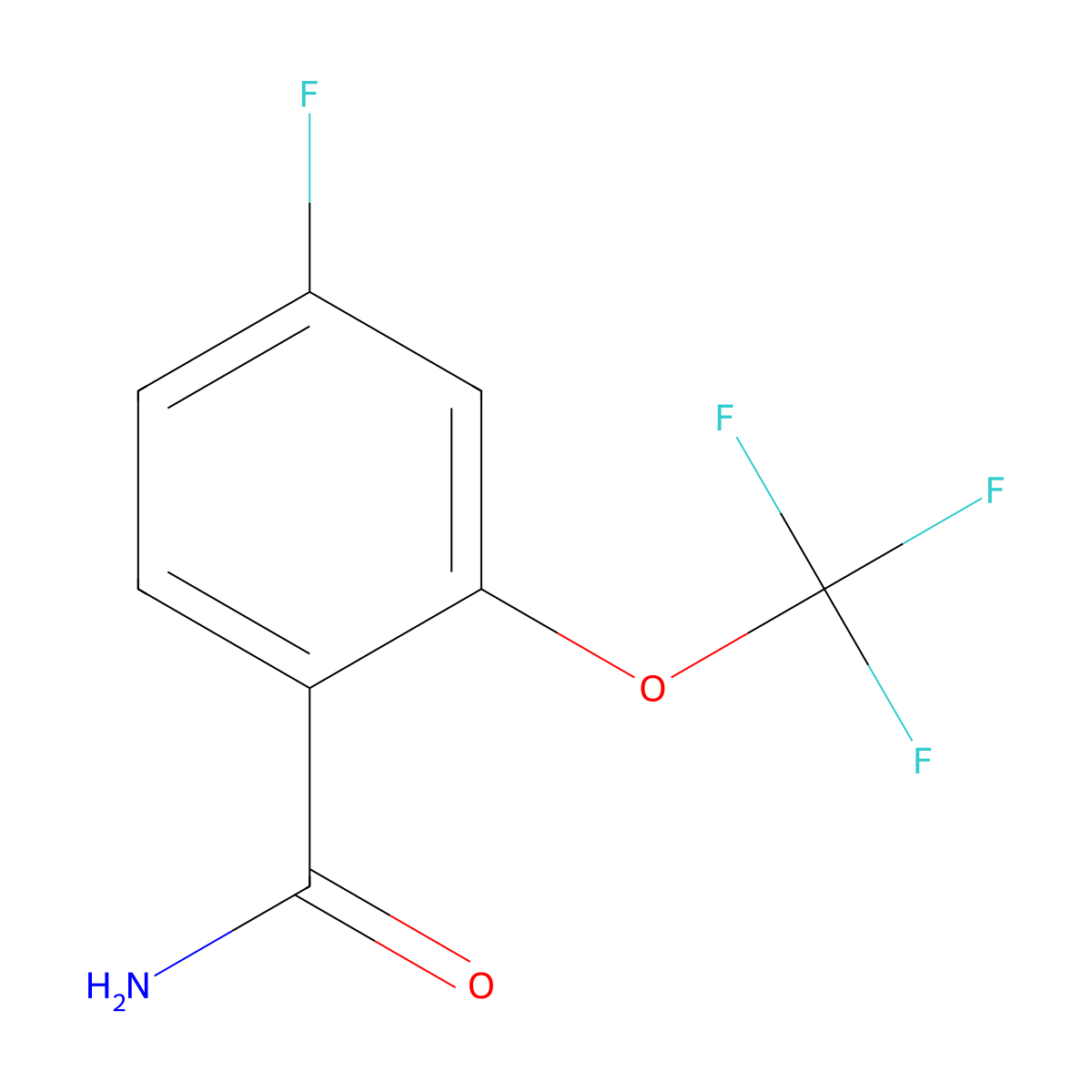 4-Fluoro-2-(trifluoromethoxy)benzamide molecular structure, CAS 1323966-41-1