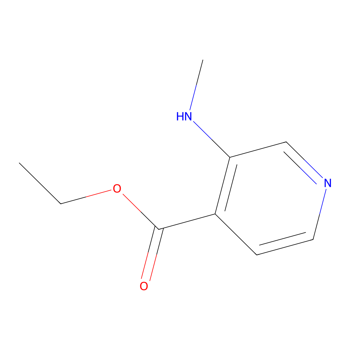 Ethyl 3-(methylamino)pyridine-4-carboxylate molecular structure, CAS 1323995-41-0