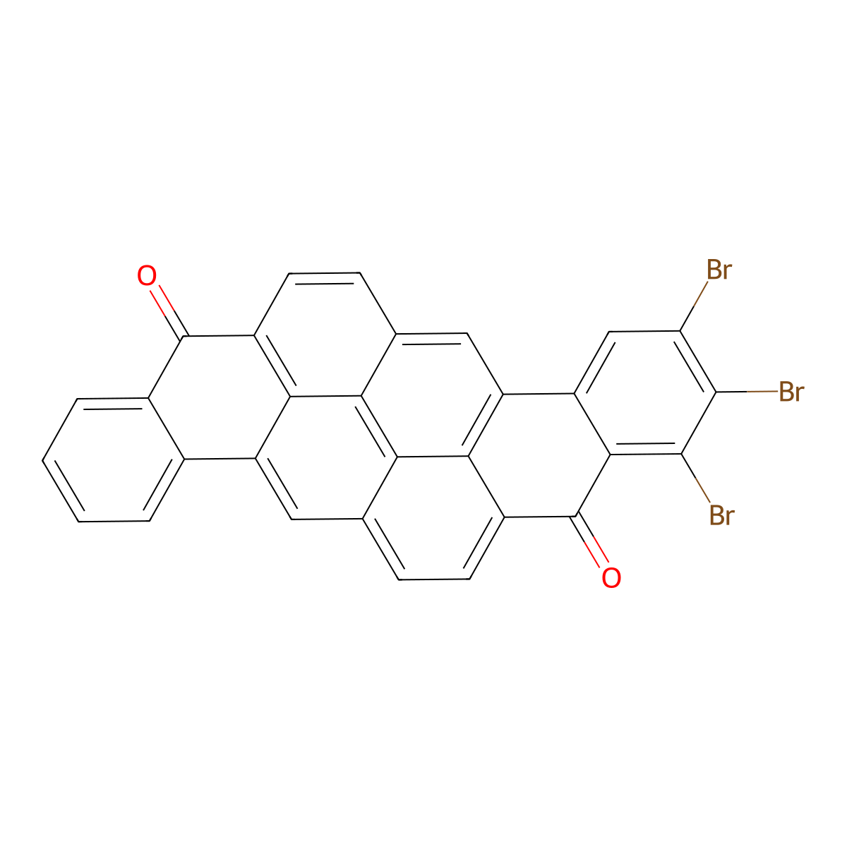 8,16-Pyranthrenedione, tribromo- molecular structure, CAS 1324-33-0