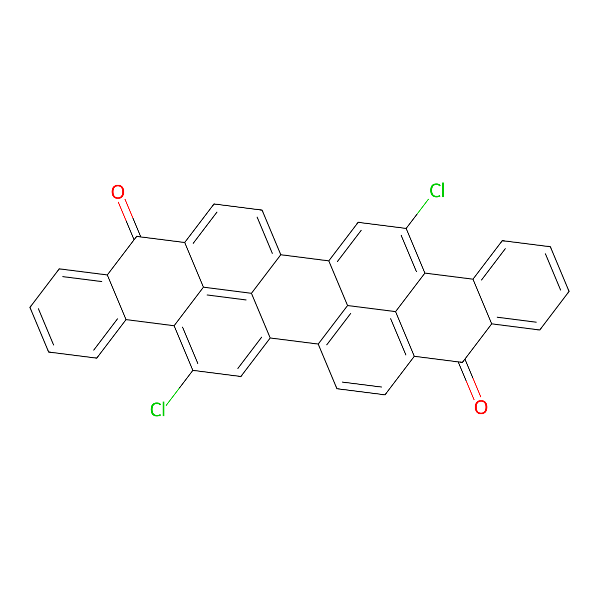 Dichlorobenzo(rst)phenanthro(10,1,2-cde)pentaphene-9,18-dione molecular structure, CAS 1324-55-6