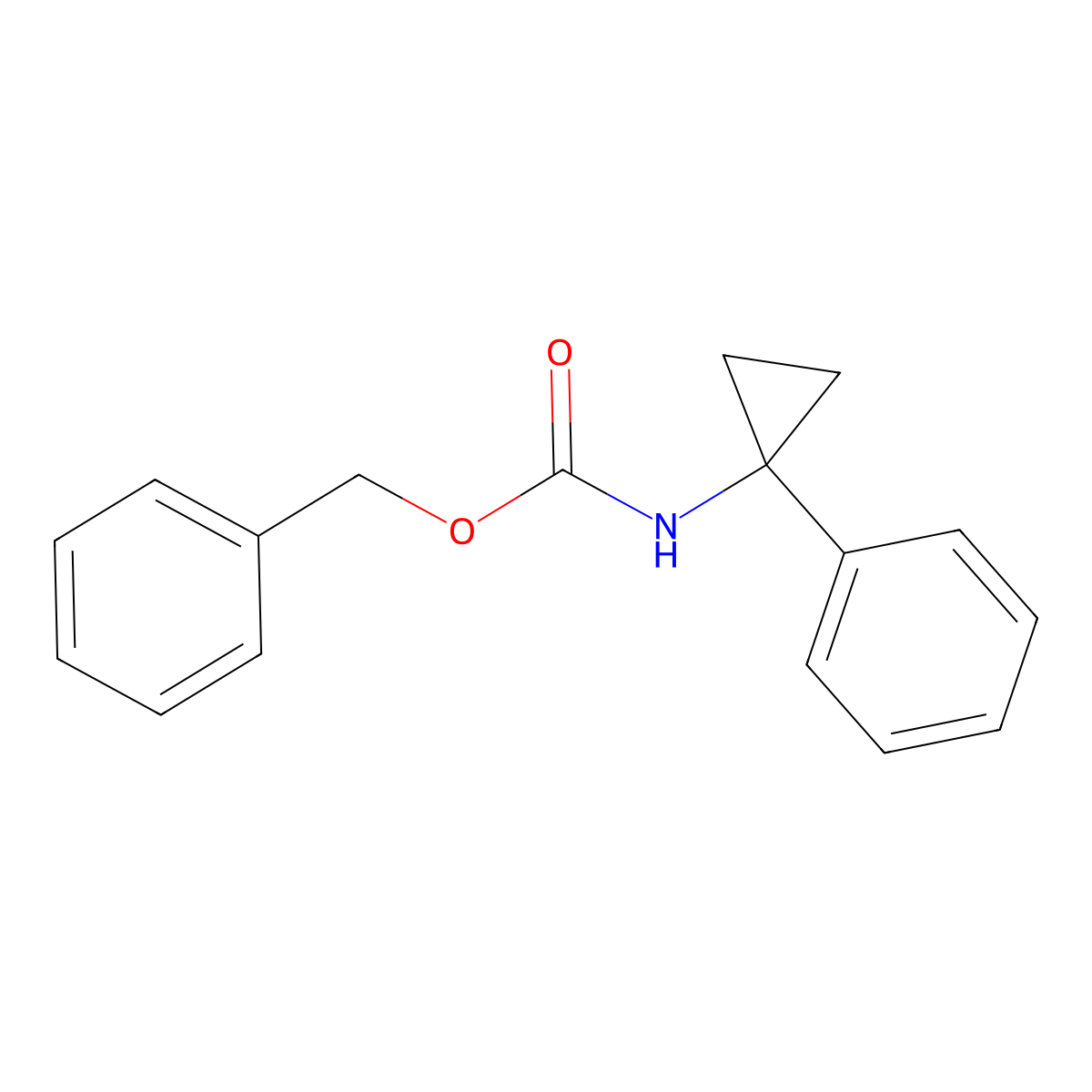 Benzyl (1-phenylcyclopropyl)carbamate molecular structure, CAS 1324000-40-9