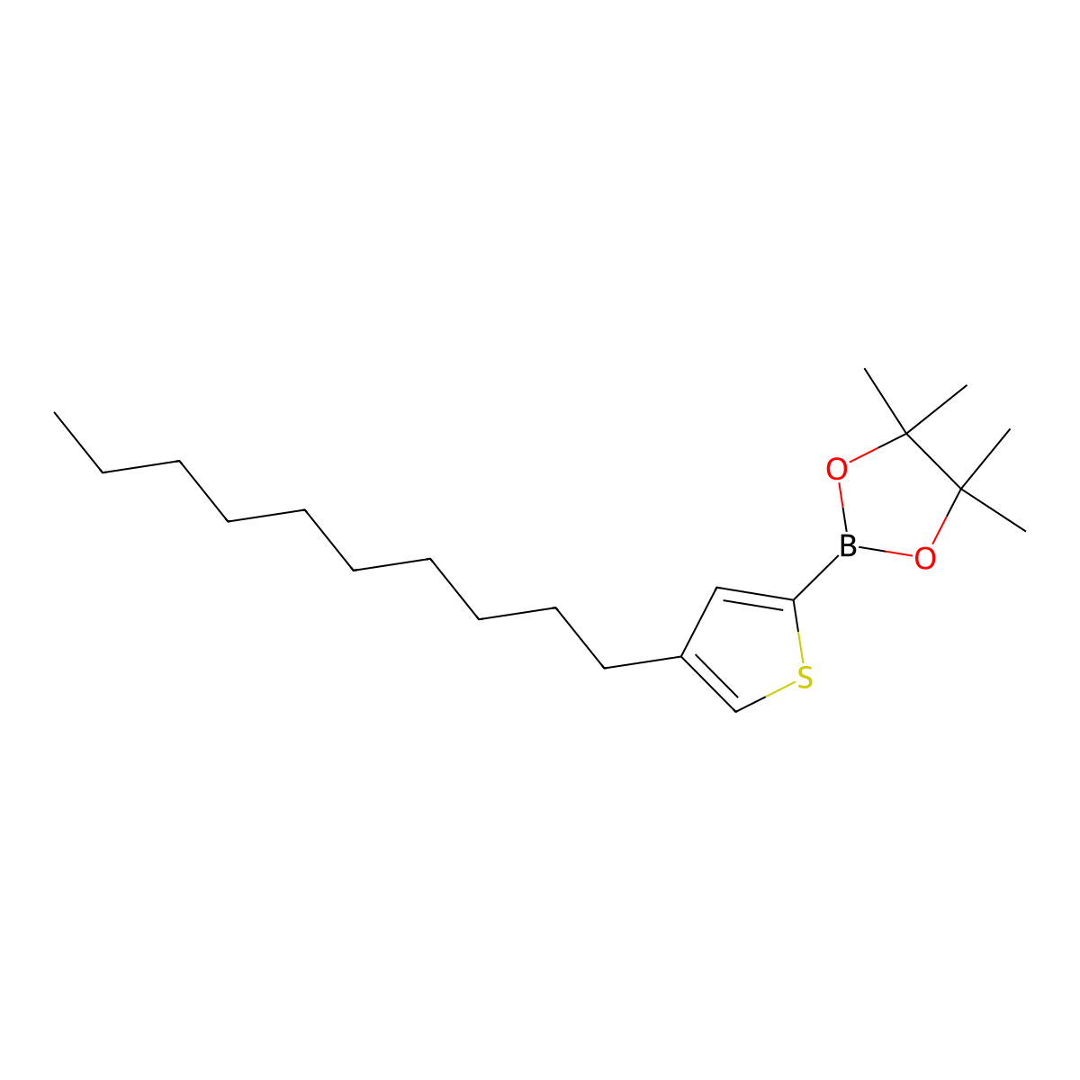 2-(4-Decyl-2-thienyl)-4,4,5,5-tetramethyl-1,3,2-dioxaborolane molecular structure, CAS 1324007-28-4