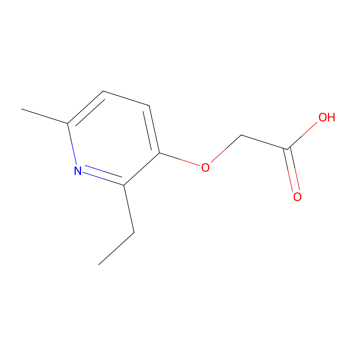 [(2-Ethyl-6-methylpyridin-3-yl)oxy]acetic acid molecular structure, CAS 132401-72-0