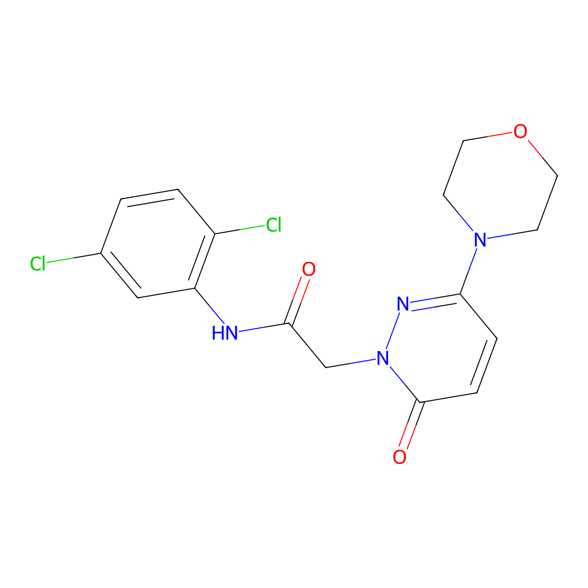 N-(2,5-dichlorophenyl)-2-[3-(morpholin-4-yl)-6-oxopyridazin-1(6H)-yl]acetamide molecular structure, CAS 1324054-93-4