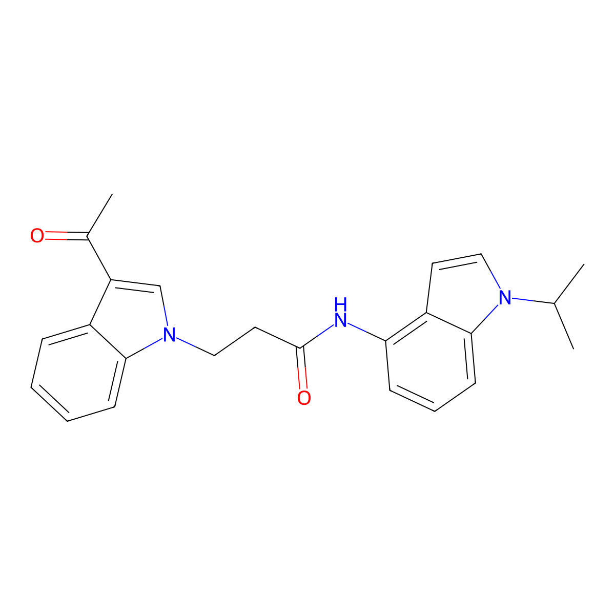 3-(3-acetyl-1H-indol-1-yl)-N-[1-(propan-2-yl)-1H-indol-4-yl]propanamide molecular structure, CAS 1324054-99-0