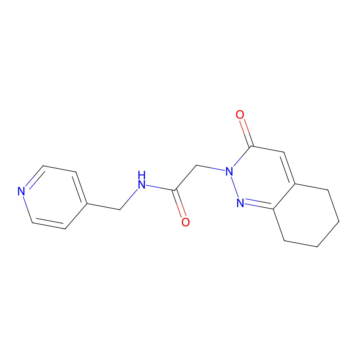 2-(3-oxo-5,6,7,8-tetrahydrocinnolin-2(3H)-yl)-N-(pyridin-4-ylmethyl)acetamide molecular structure, CAS 1324055-33-5