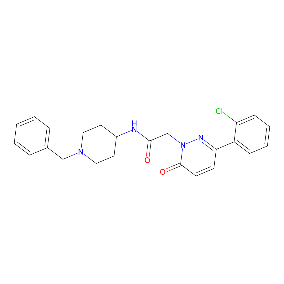 N-(1-benzylpiperidin-4-yl)-2-[3-(2-chlorophenyl)-6-oxopyridazin-1(6H)-yl]acetamide molecular structure, CAS 1324055-68-6