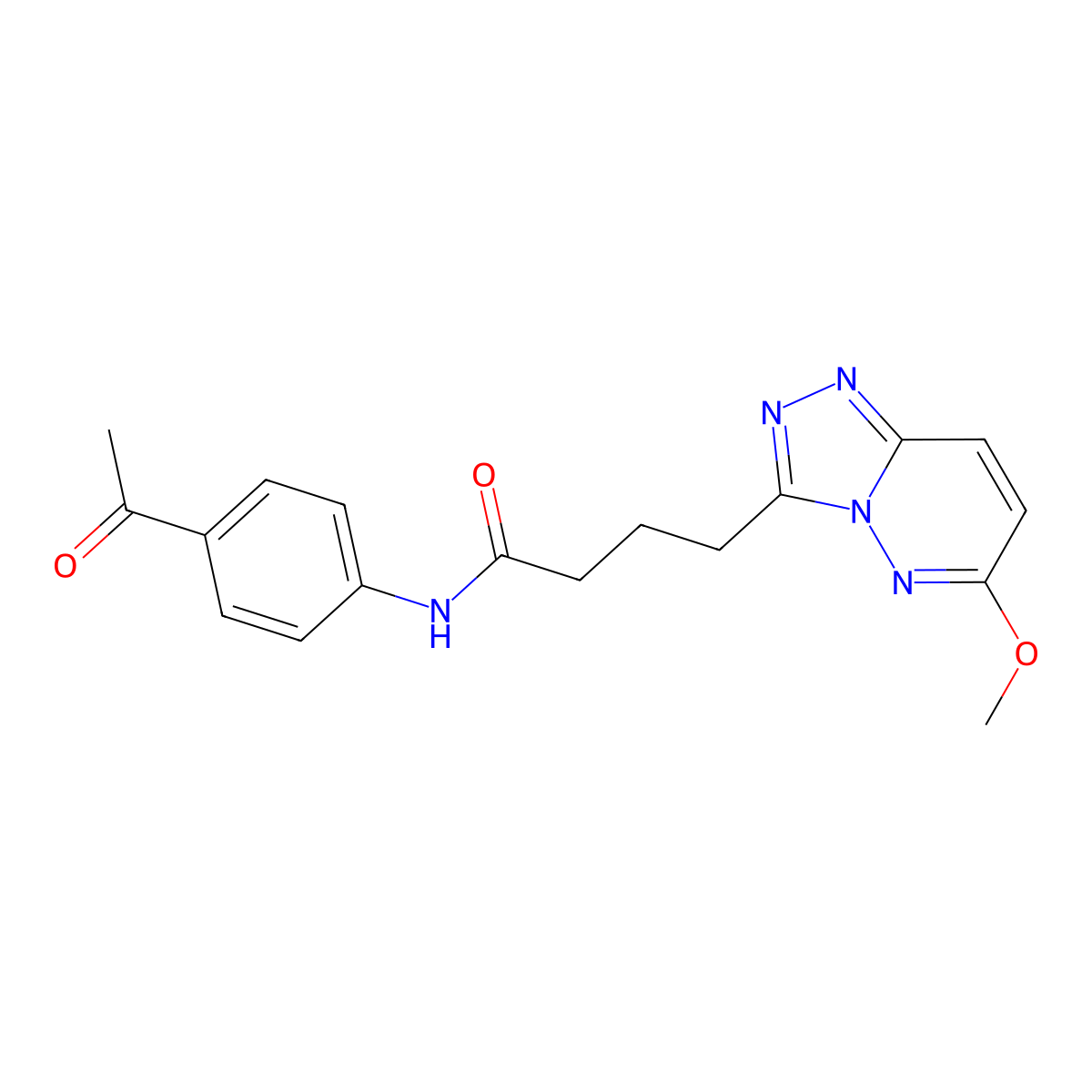 N-(4-acetylphenyl)-4-(6-methoxy[1,2,4]triazolo[4,3-b]pyridazin-3-yl)butanamide molecular structure, CAS 1324055-75-5