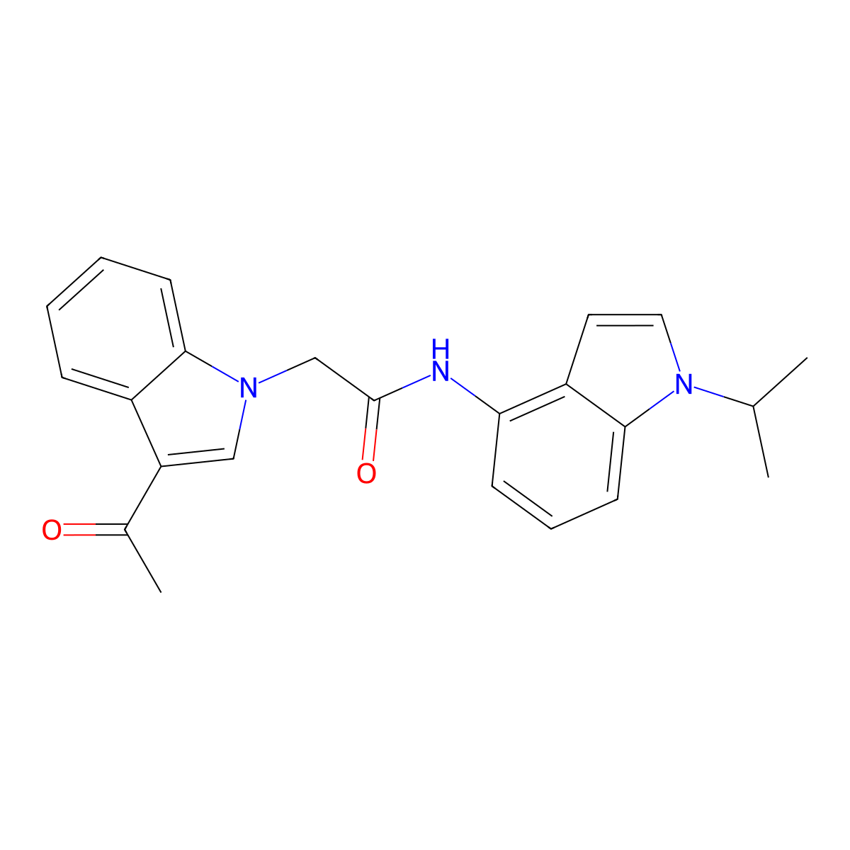 2-(3-acetyl-1H-indol-1-yl)-N-[1-(propan-2-yl)-1H-indol-4-yl]acetamide molecular structure, CAS 1324056-09-8