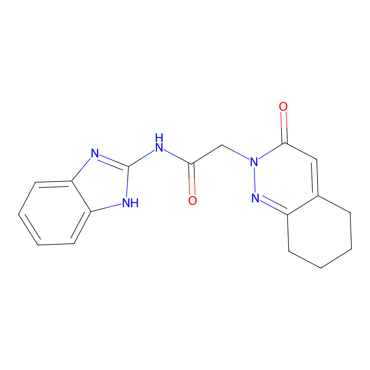 N-(1H-benzimidazol-2-yl)-2-(3-oxo-5,6,7,8-tetrahydrocinnolin-2(3H)-yl)acetamide molecular structure, CAS 1324056-13-4