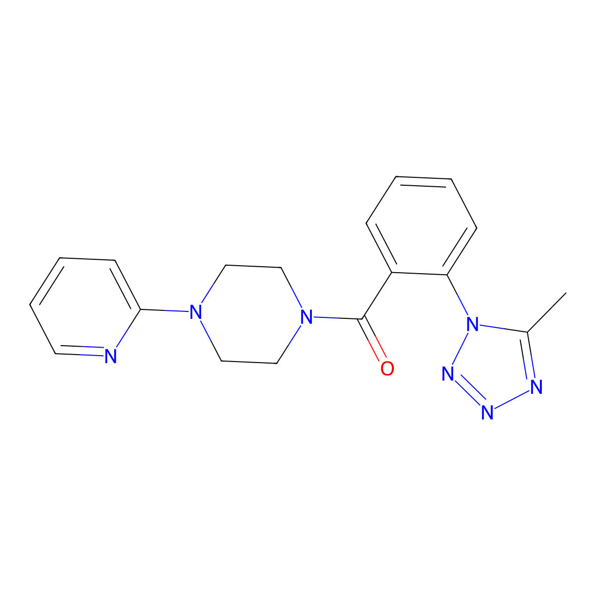 [2-(5-methyl-1H-tetrazol-1-yl)phenyl][4-(pyridin-2-yl)piperazin-1-yl]methanone molecular structure, CAS 1324056-24-7