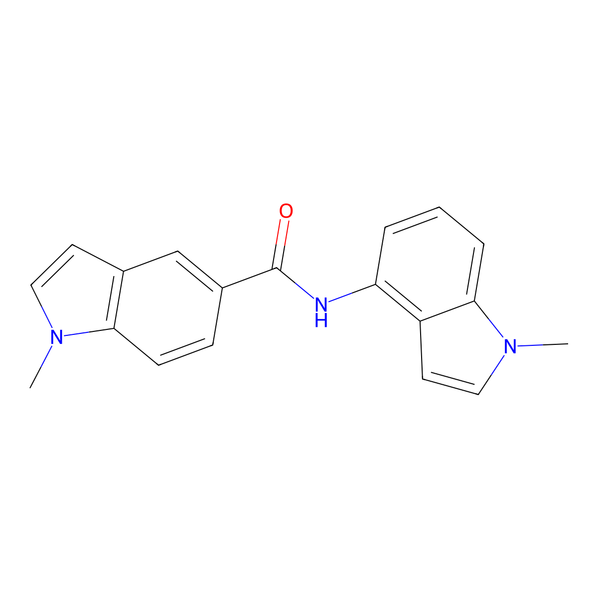 1-methyl-N-(1-methyl-1H-indol-4-yl)-1H-indole-5-carboxamide molecular structure, CAS 1324056-50-9