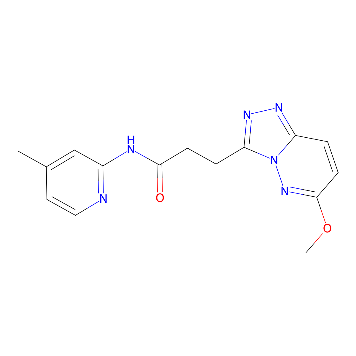 3-(6-methoxy-[1,2,4]triazolo[4,3-b]pyridazin-3-yl)-N-(4-methylpyridin-2-yl)propanamide molecular structure, CAS 1324056-67-8