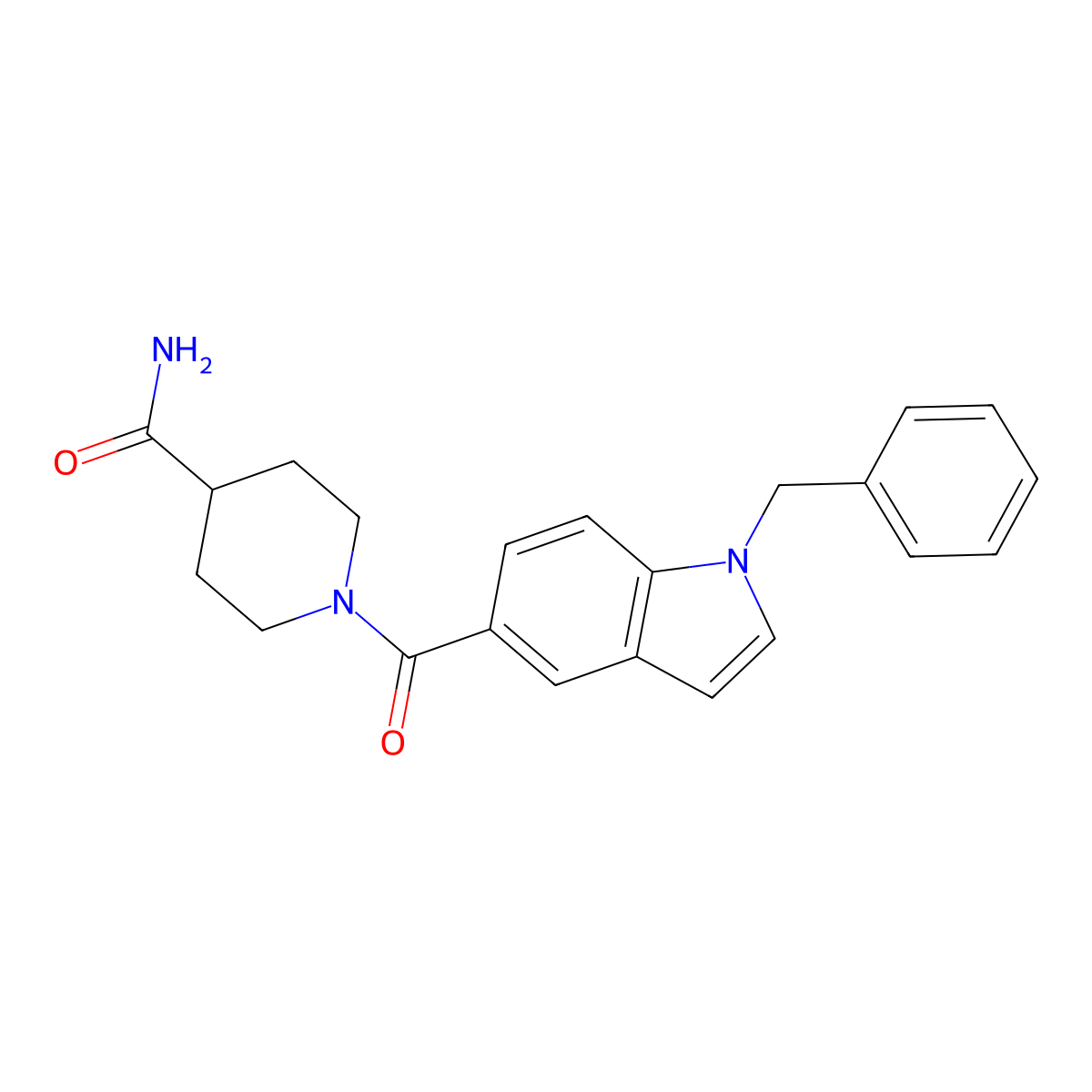 1-[(1-benzyl-1H-indol-5-yl)carbonyl]piperidine-4-carboxamide molecular structure, CAS 1324056-77-0