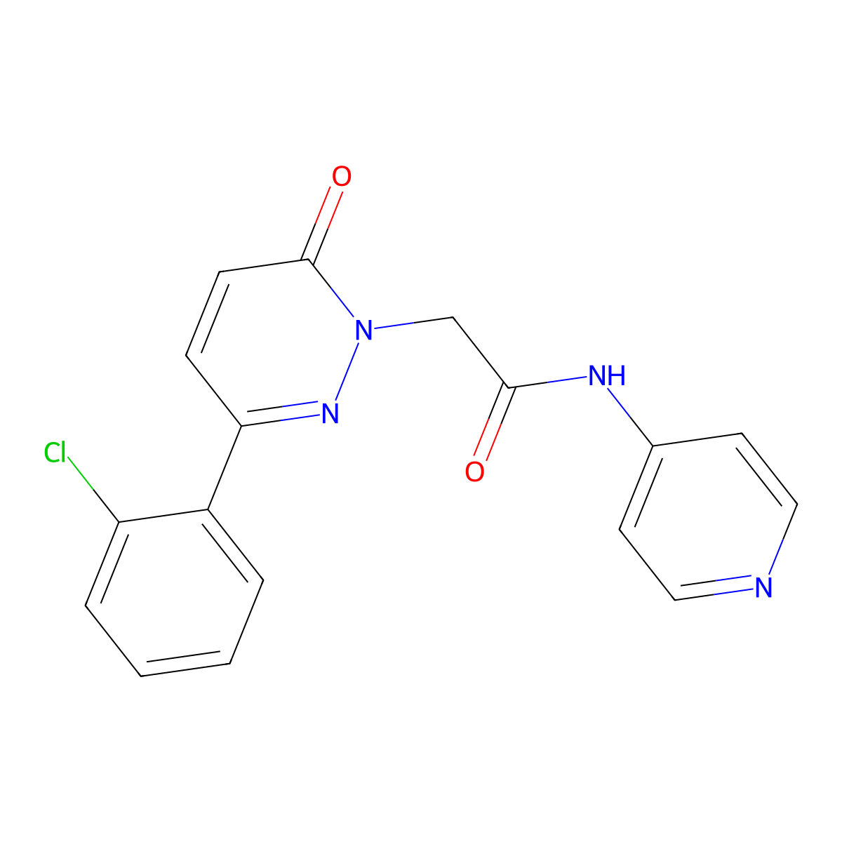2-[3-(2-chlorophenyl)-6-oxopyridazin-1(6H)-yl]-N-(pyridin-4-yl)acetamide molecular structure, CAS 1324057-03-5