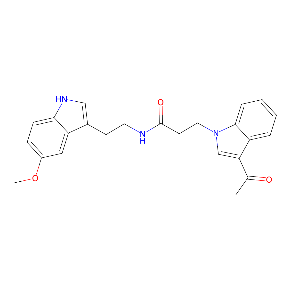 3-(3-acetyl-1H-indol-1-yl)-N-[2-(5-methoxy-1H-indol-3-yl)ethyl]propanamide molecular structure, CAS 1324057-09-1