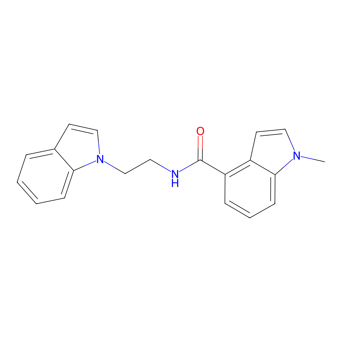 N-[2-(1H-indol-1-yl)ethyl]-1-methyl-1H-indole-4-carboxamide molecular structure, CAS 1324057-14-8