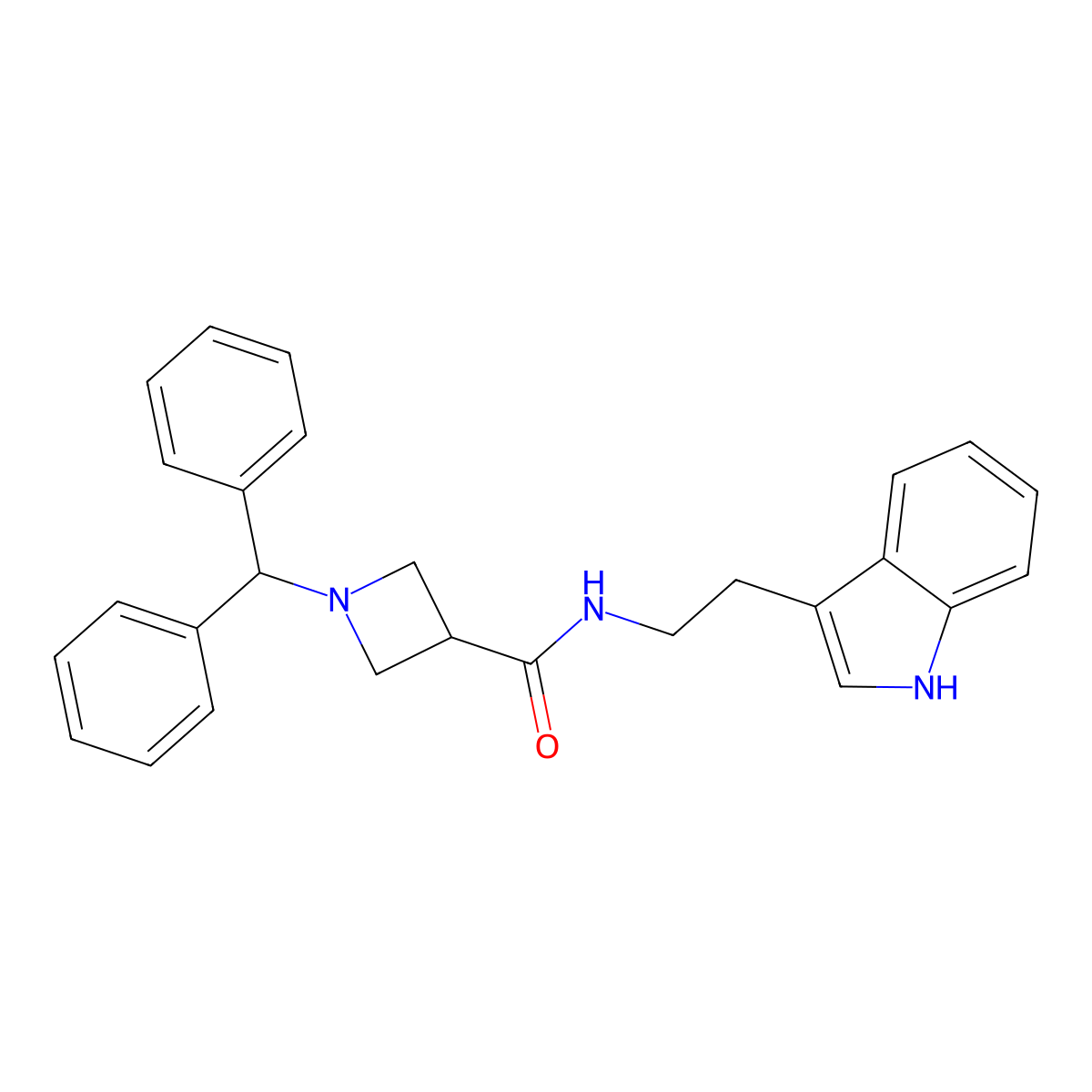 1-(Diphenylmethyl)-N-[2-(1H-indol-3-YL)ethyl]azetidine-3-carboxamide molecular structure, CAS 1324057-18-2