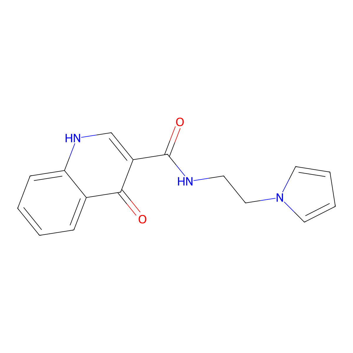 4-hydroxy-N-[2-(1H-pyrrol-1-yl)ethyl]quinoline-3-carboxamide molecular structure, CAS 1324057-56-8