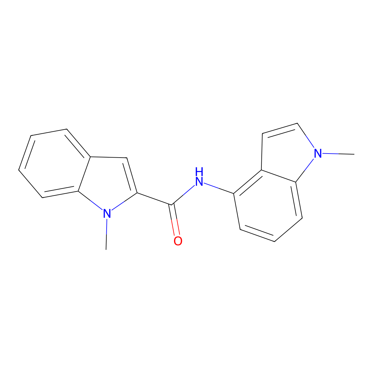 1-methyl-N-(1-methyl-1H-indol-4-yl)-1H-indole-2-carboxamide molecular structure, CAS 1324057-74-0