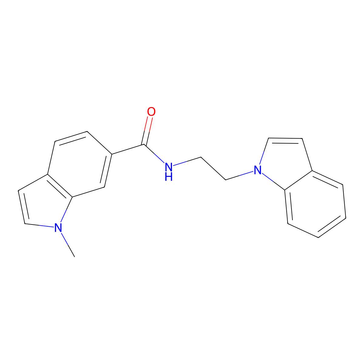 N-[2-(1H-indol-1-yl)ethyl]-1-methyl-1H-indole-6-carboxamide molecular structure, CAS 1324057-80-8