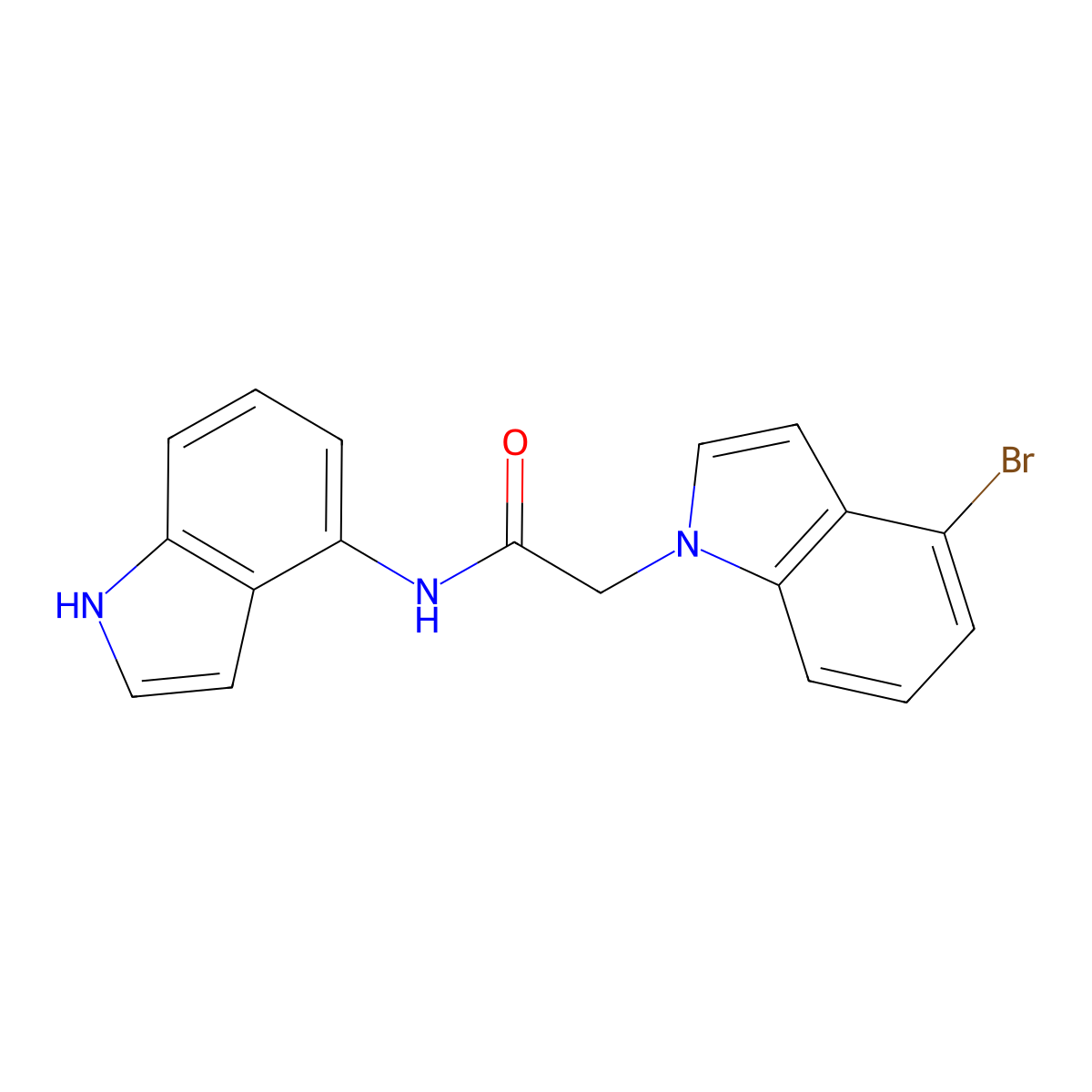 2-(4-bromo-1H-indol-1-yl)-N-(1H-indol-4-yl)acetamide molecular structure, CAS 1324057-97-7