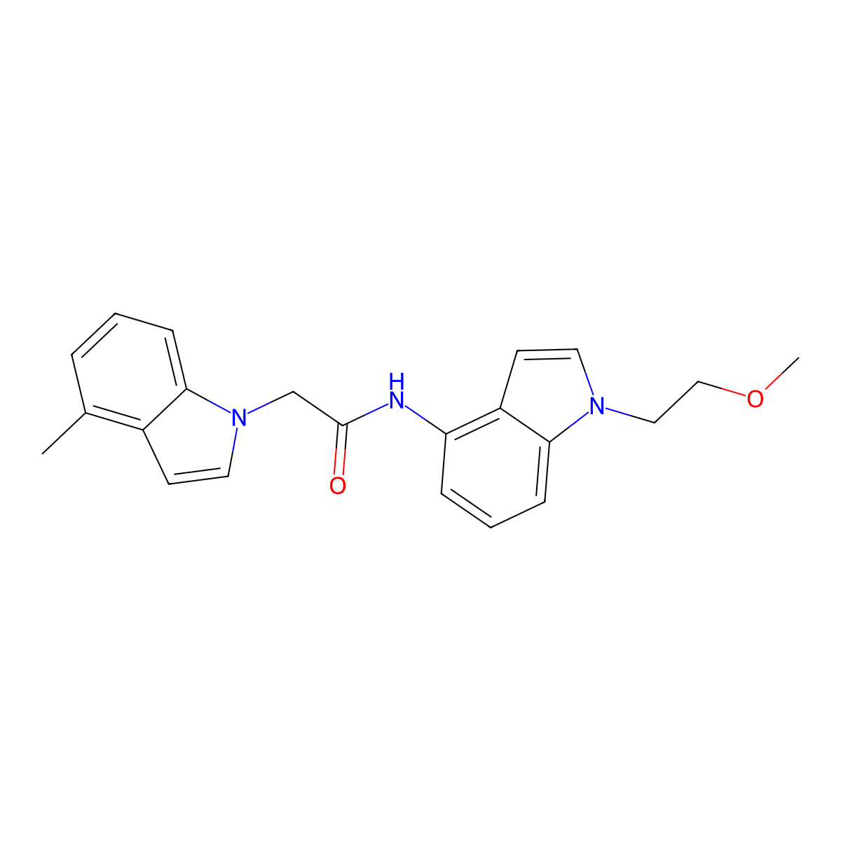 N-[1-(2-methoxyethyl)-1H-indol-4-yl]-2-(4-methyl-1H-indol-1-yl)acetamide molecular structure, CAS 1324058-03-8