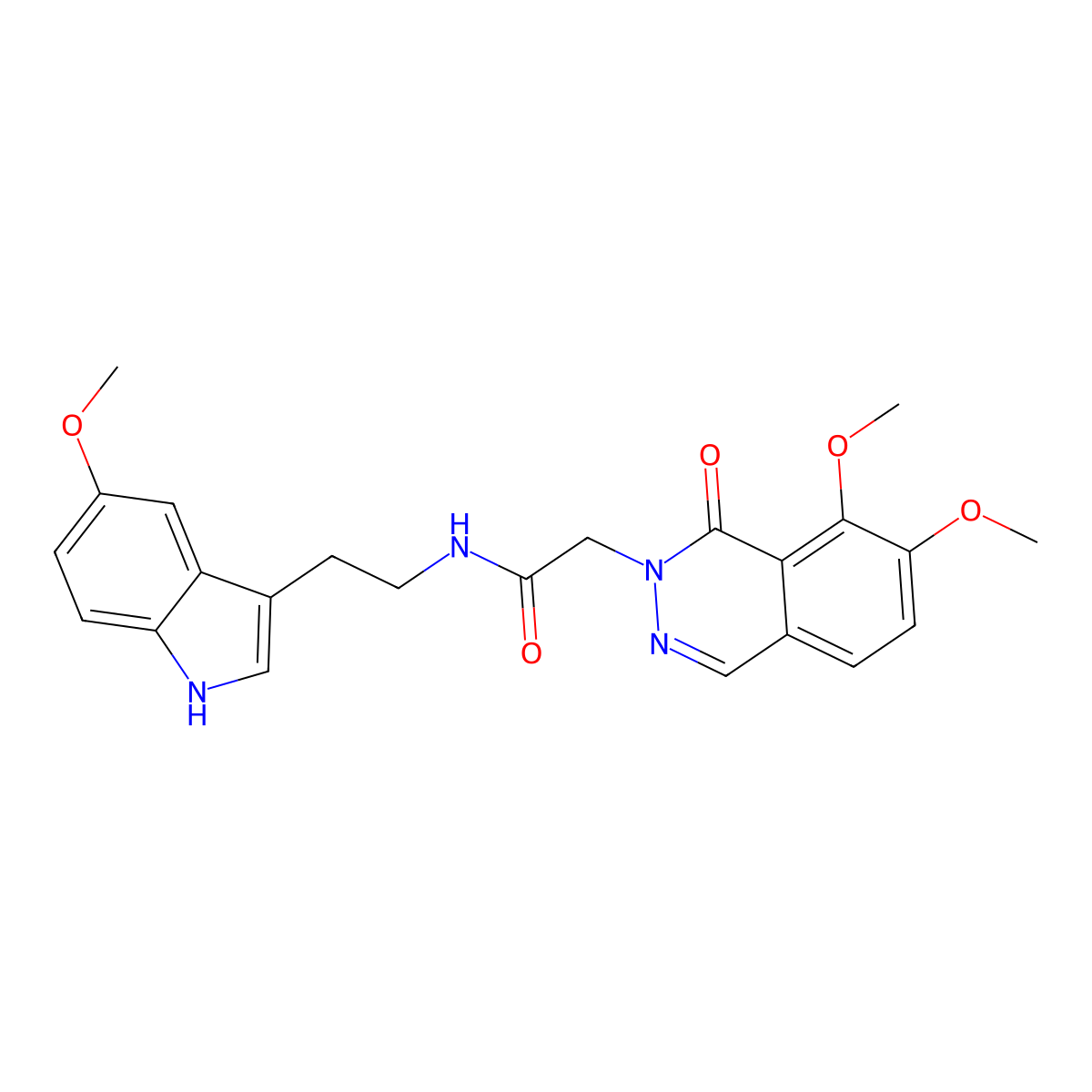 2-(7,8-dimethoxy-1-oxophthalazin-2(1H)-yl)-N-[2-(5-methoxy-1H-indol-3-yl)ethyl]acetamide molecular structure, CAS 1324058-61-8