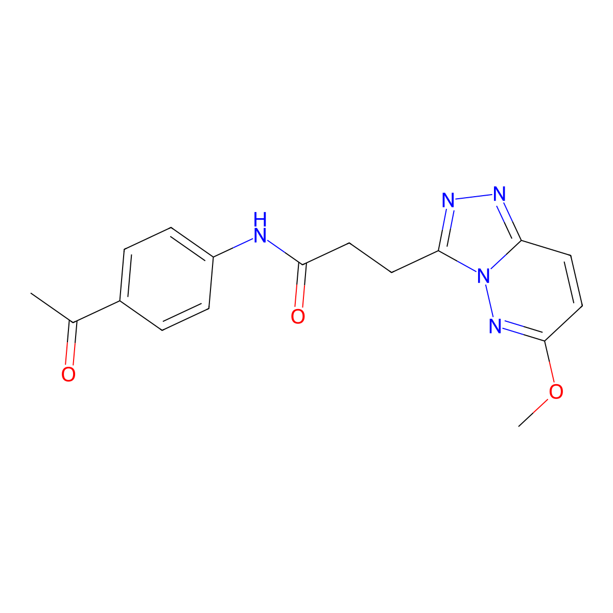 N-(4-acetylphenyl)-3-(6-methoxy-[1,2,4]triazolo[4,3-b]pyridazin-3-yl)propanamide molecular structure, CAS 1324058-64-1