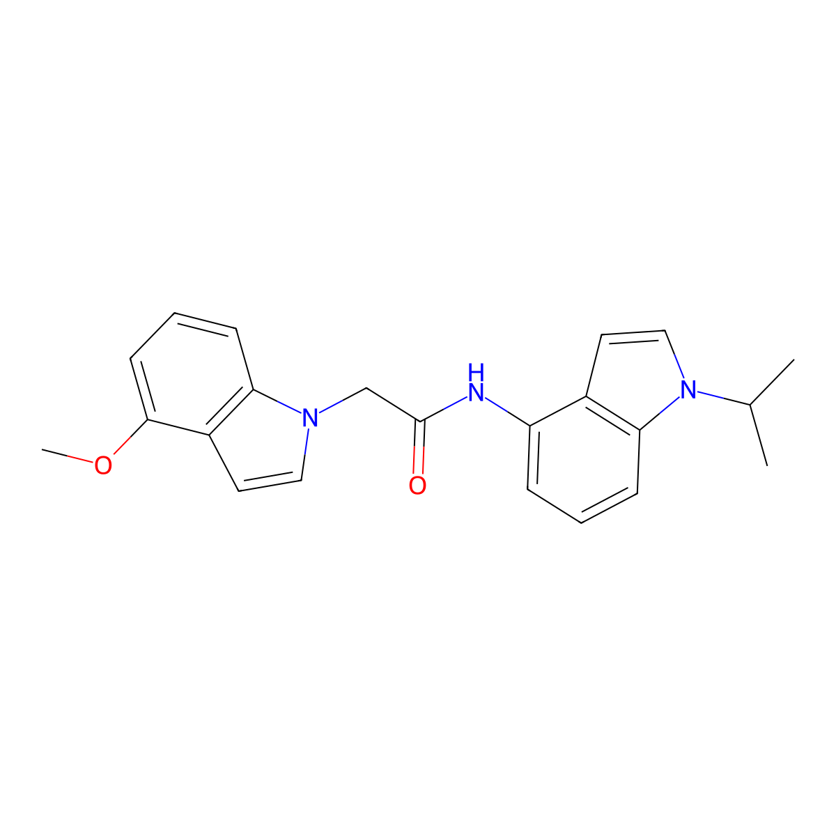 2-(4-methoxy-1H-indol-1-yl)-N-[1-(propan-2-yl)-1H-indol-4-yl]acetamide molecular structure, CAS 1324058-68-5