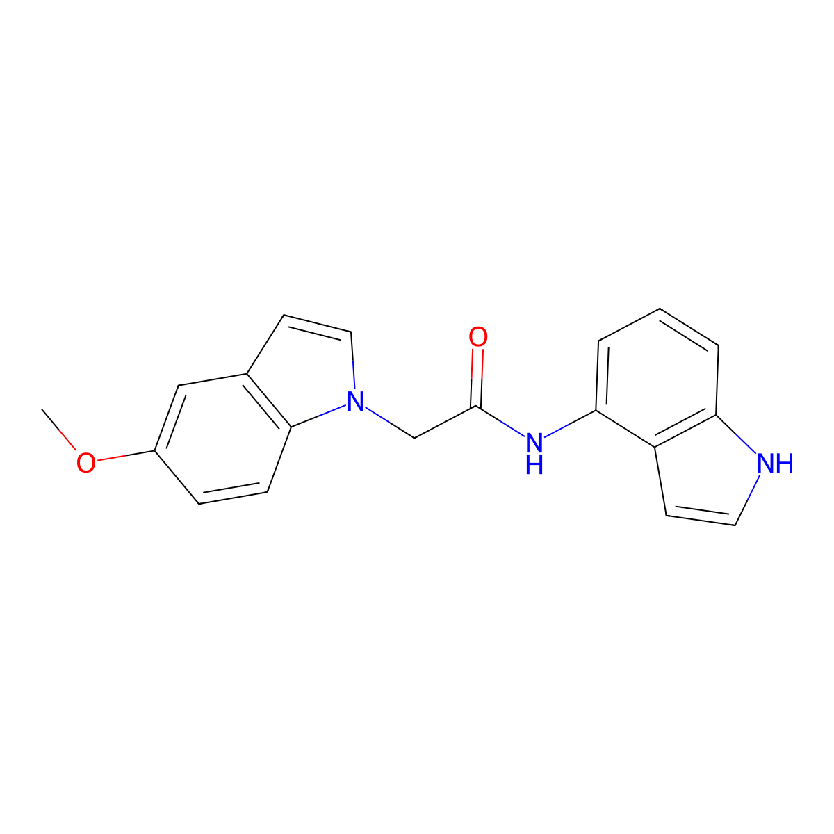 N-(1H-indol-4-yl)-2-(5-methoxy-1H-indol-1-yl)acetamide molecular structure, CAS 1324058-71-0