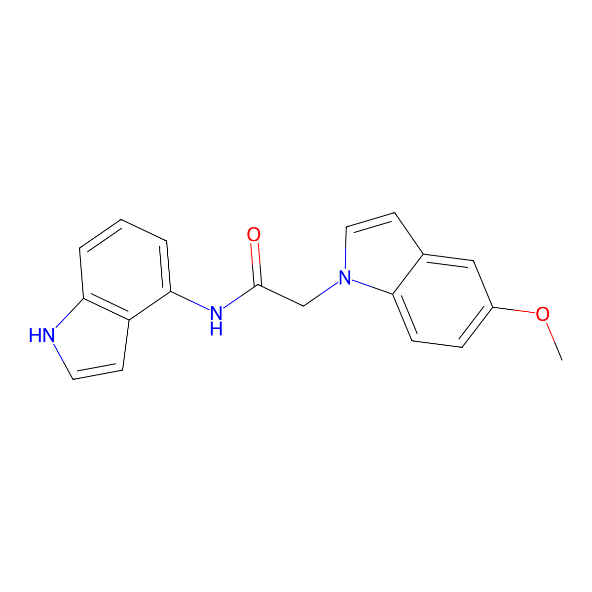 N-(1H-indol-4-yl)-2-(5-methoxy-1H-indol-1-yl)acetamide molecular structure, CAS 1324058-71-0