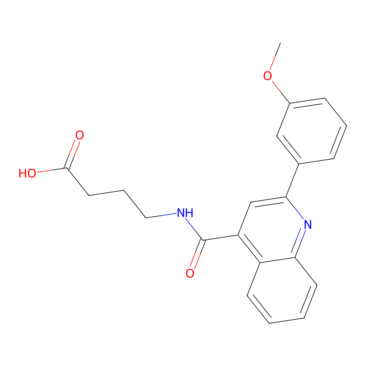 4-({[2-(3-Methoxyphenyl)quinolin-4-yl]carbonyl}amino)butanoic acid molecular structure, CAS 1324058-72-1