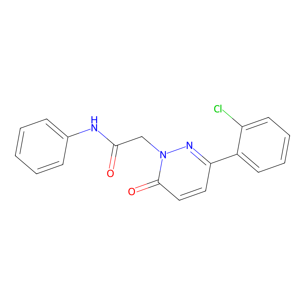 2-[3-(2-chlorophenyl)-6-oxopyridazin-1(6H)-yl]-N-phenylacetamide molecular structure, CAS 1324058-82-3
