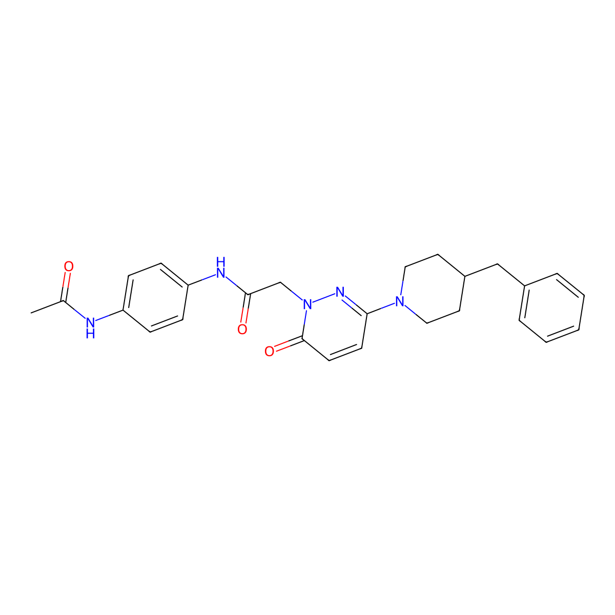 N-(4-acetamidophenyl)-2-(3-(4-benzylpiperidin-1-yl)-6-oxopyridazin-1(6H)-yl)acetamide molecular structure, CAS 1324058-91-4