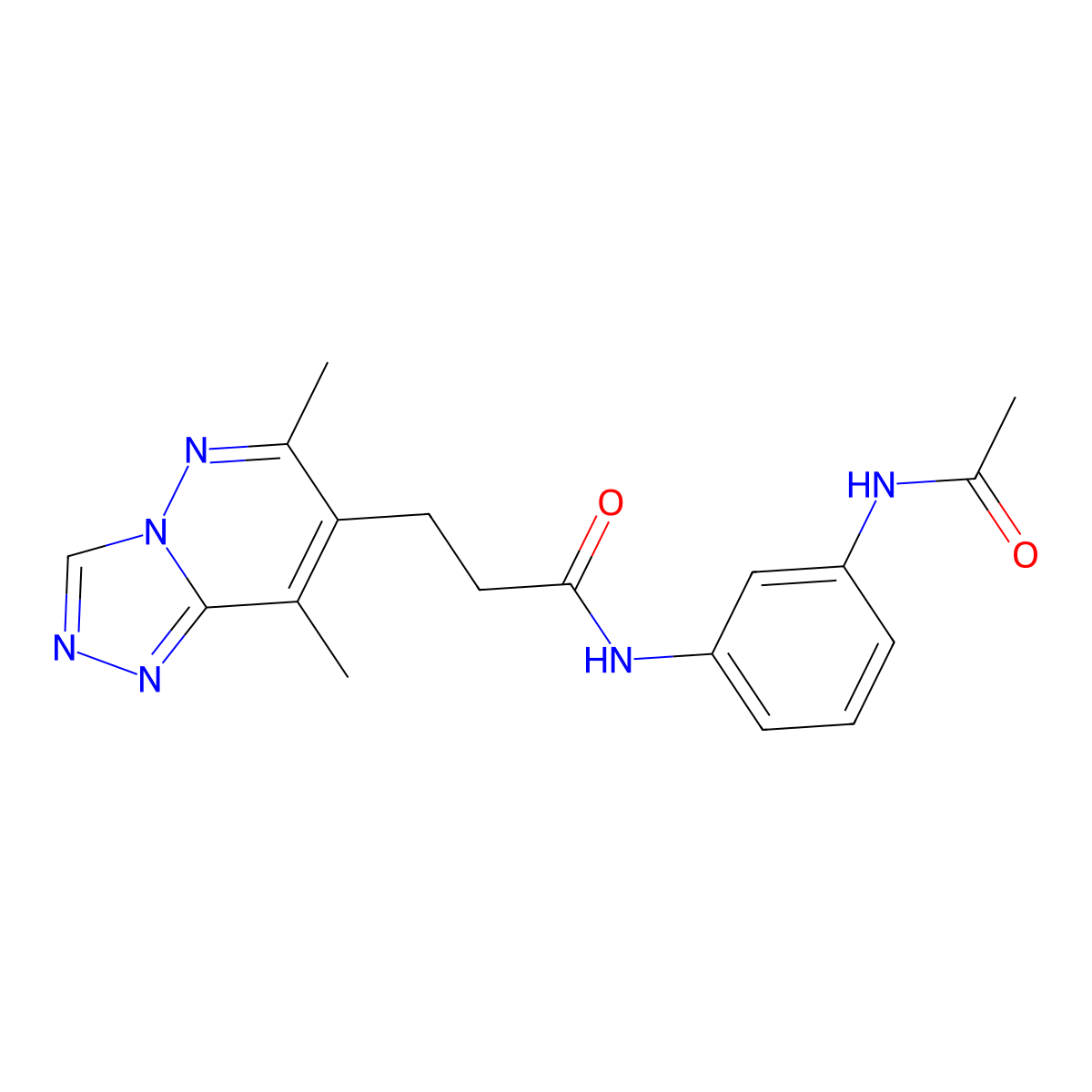 N-[3-(acetylamino)phenyl]-3-(6,8-dimethyl[1,2,4]triazolo[4,3-b]pyridazin-7-yl)propanamide molecular structure, CAS 1324059-28-0